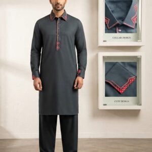 Light Grey Premium Stitched Shalwar Kameez