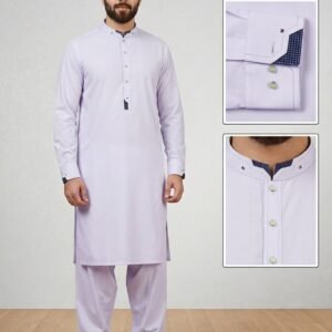 Pale Lavender Premium Stitched Shalwar Kameez