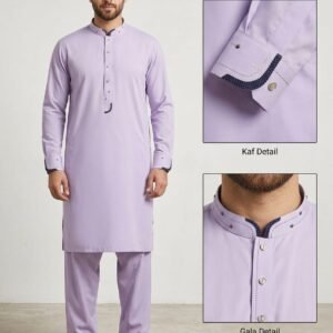 Light Lavender Premium Stitched Men’s Shalwar Kameez