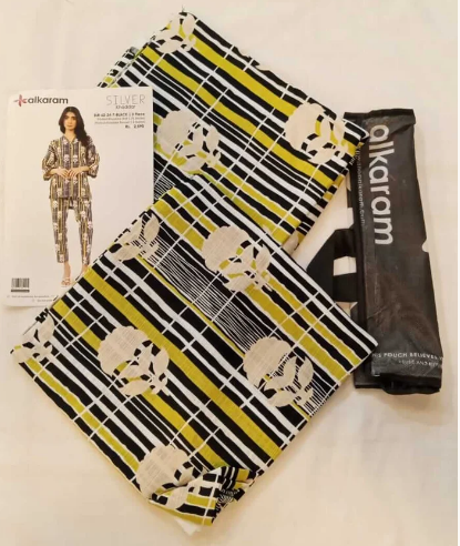 Lime & Black Block Printed 2-Piece Co-Ord Set - Image 2