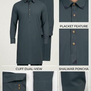 Premium Deep Teal-Green Shalwar Kameez – Complete Suit