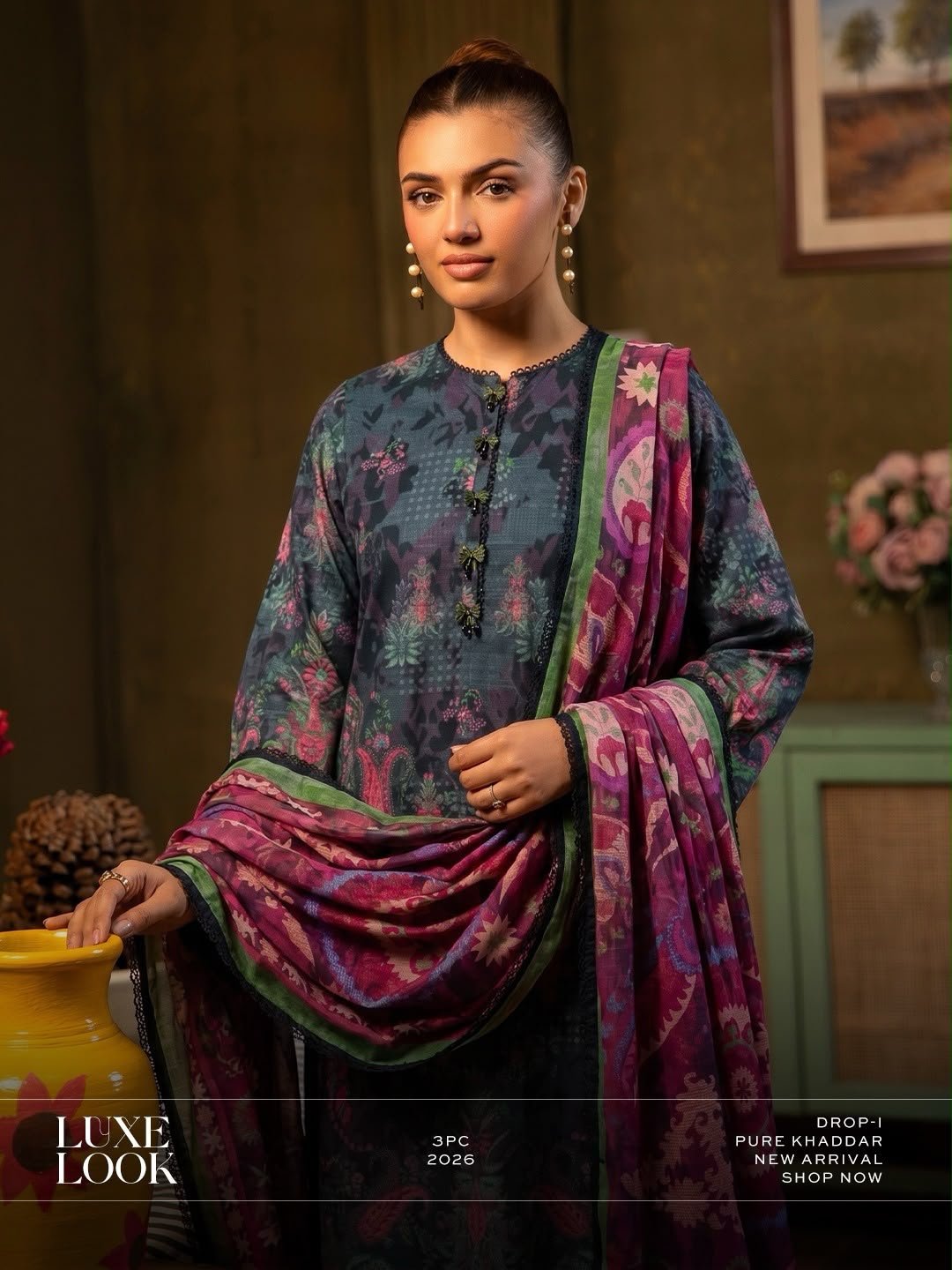 POPINN by GUL-JEE – Winter Collection 2026 | 3 Piece Khaddar Suit