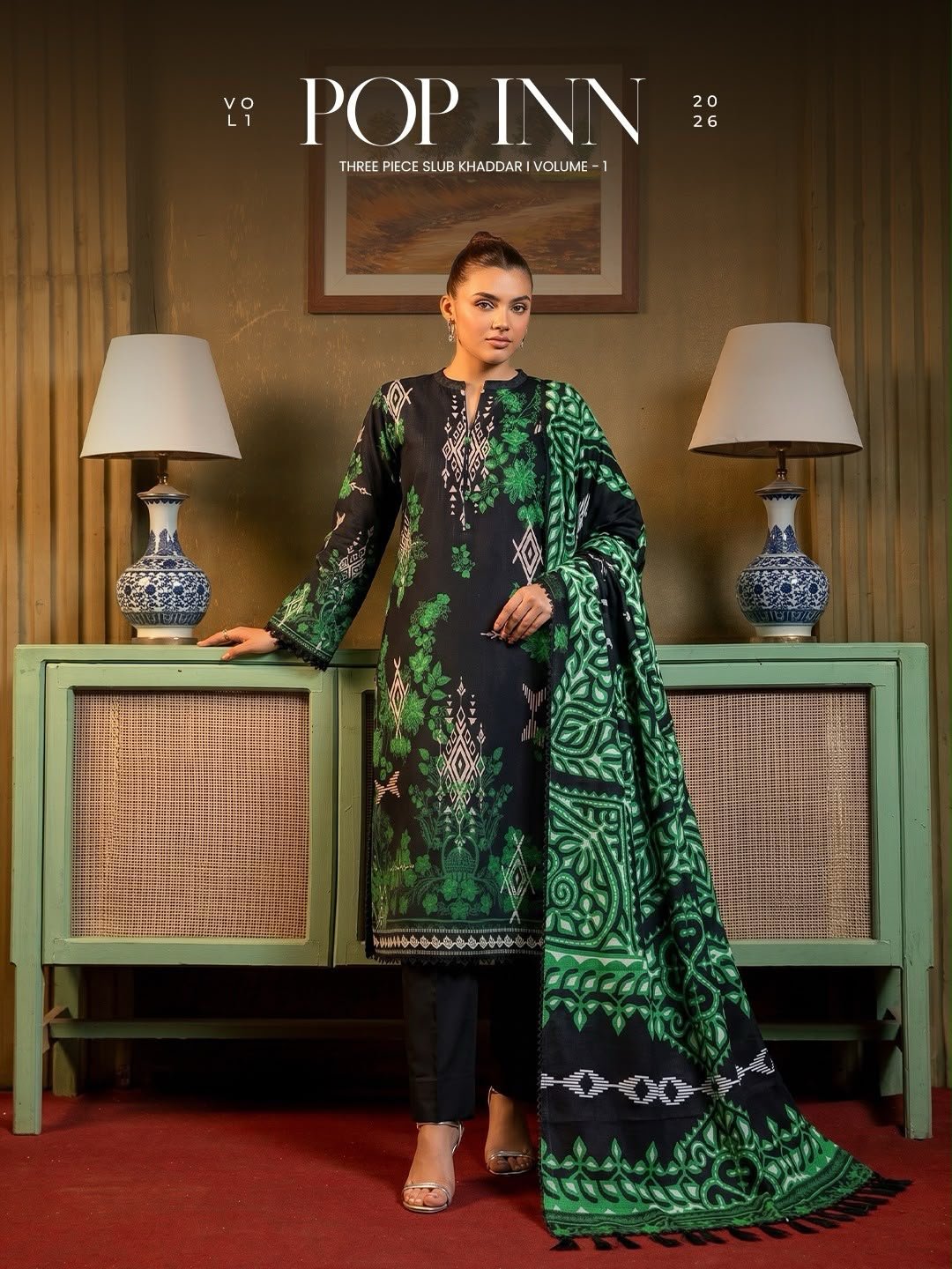 POPINN by GUL-JEE – Winter Collection 2026 | 3 Piece Khaddar Suit